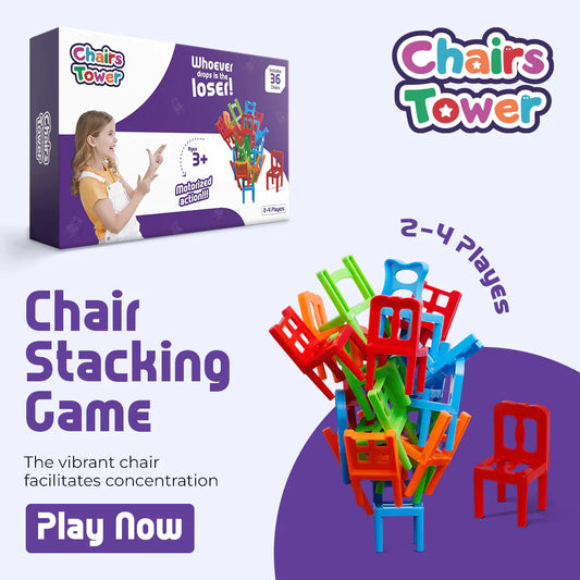 Chairs Stacking Tower Game 3+ Years